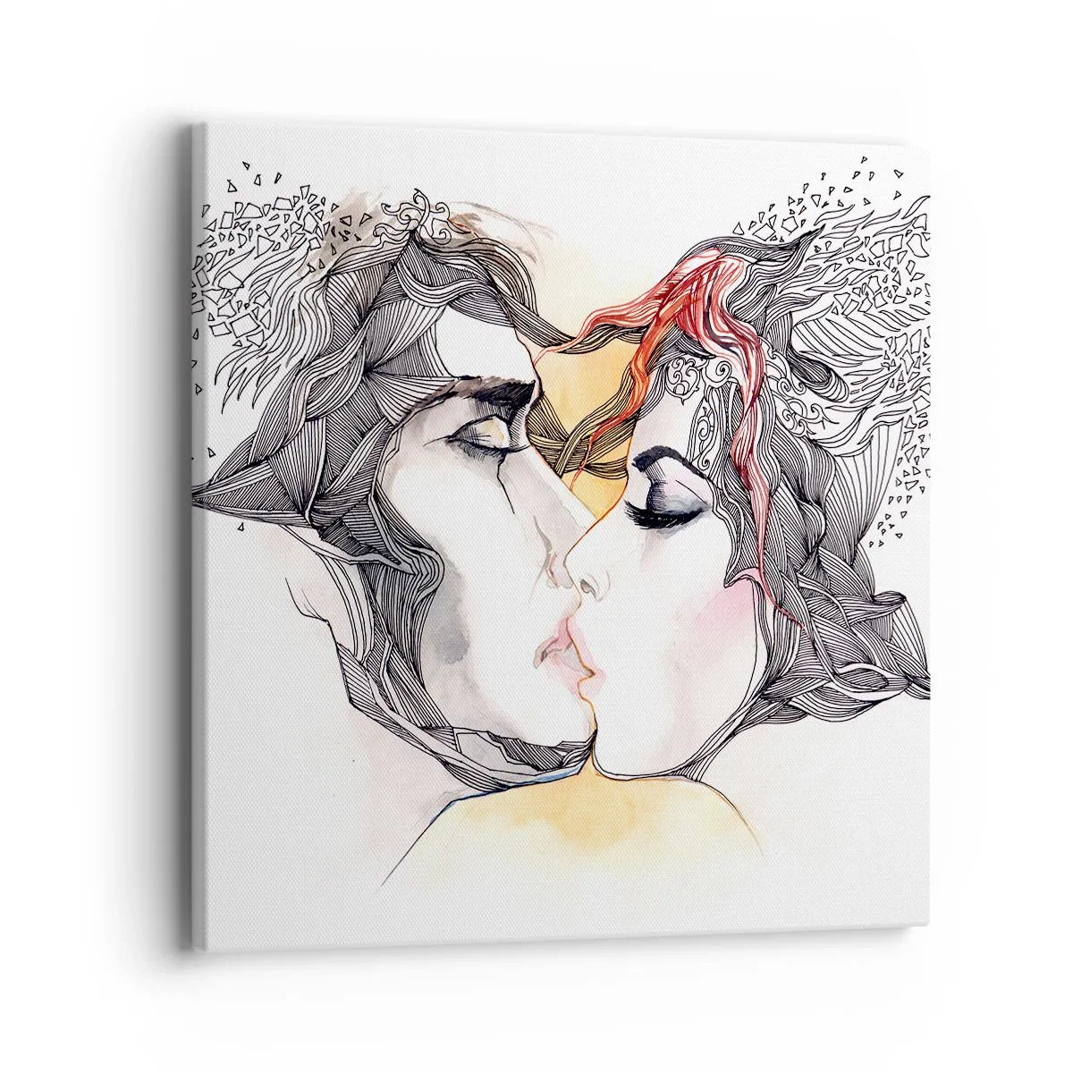 Impression sur toile - Image sur toile - Le monde n'existe pas - 40x40 cm