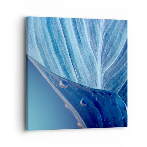 Impression sur toile - Image sur toile - Gouttes cachées du bleu - 30x30 cm