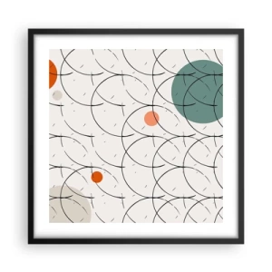 Affiche dans un cadre noir - Poster - Dans l'esprit pop art - 50x50 cm