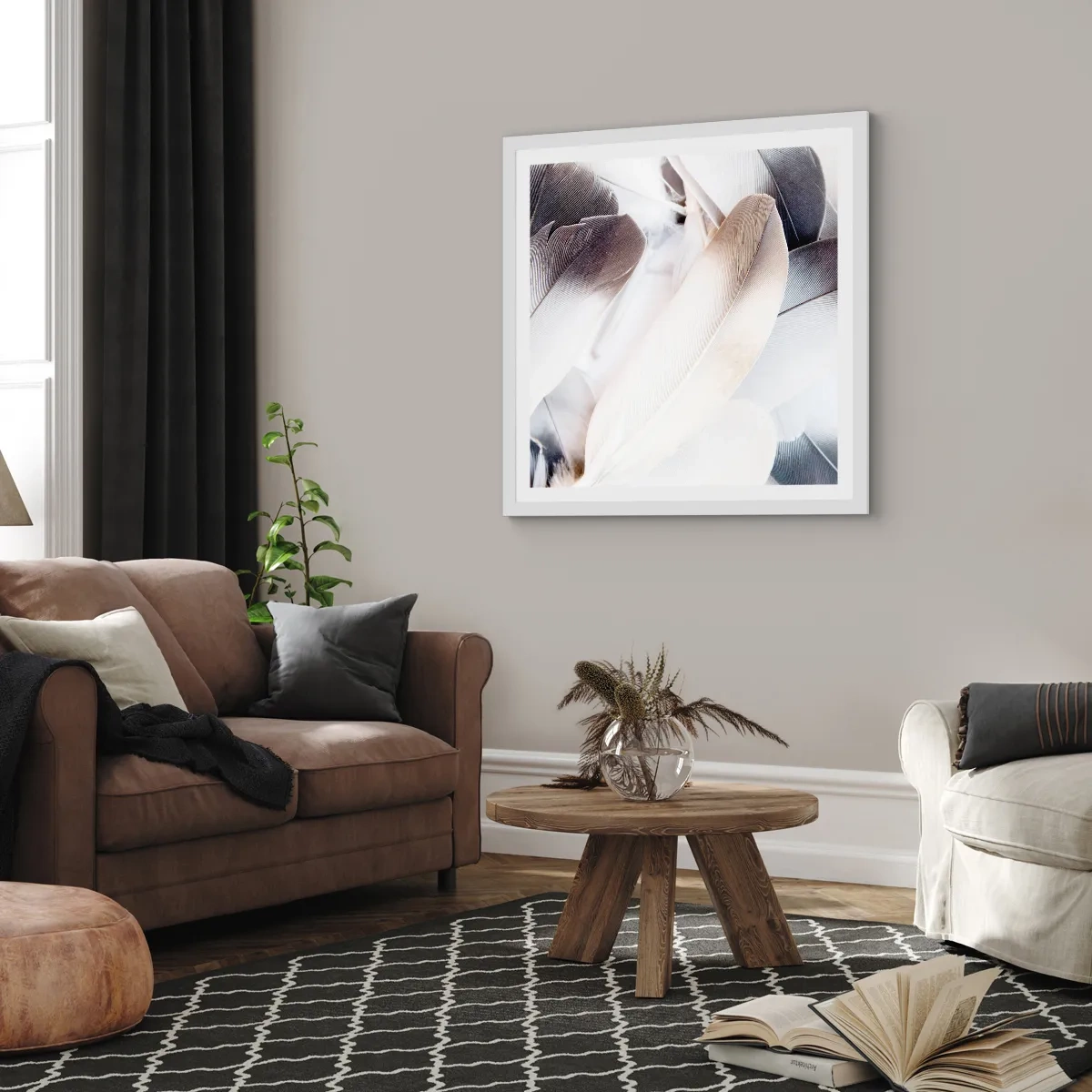 Affiche dans un cadre blanc - Poster - Presque angélique - 30x30 cm