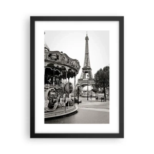 Affiche dans un cadre noir - Poster - Aussi amusant, ce n'est qu'à Paris - 30x40 cm