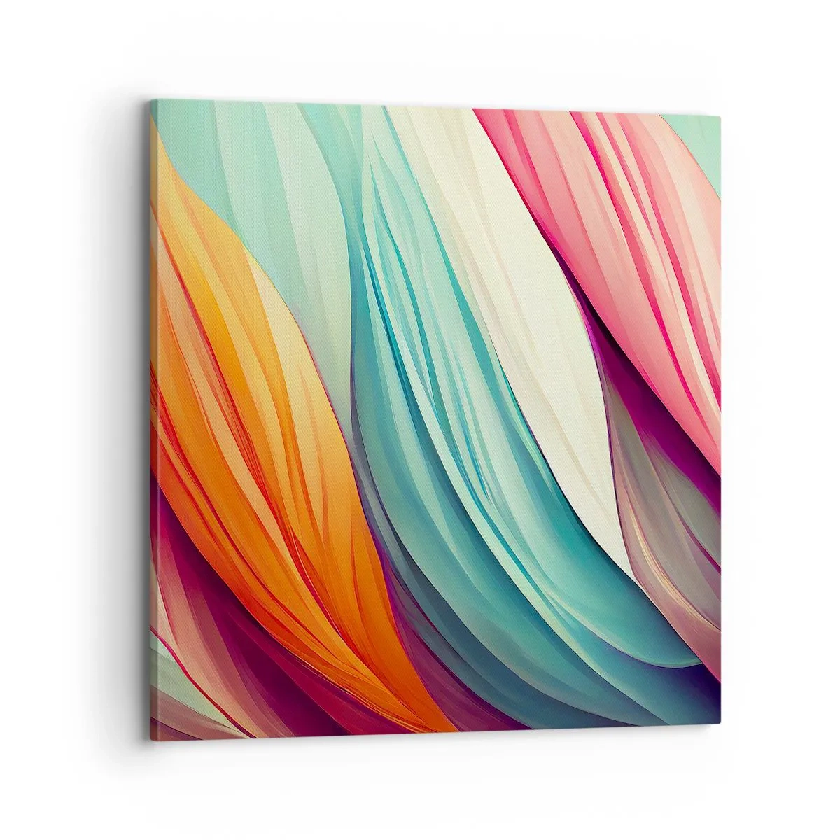 Impression sur toile - Image sur toile - Tissage arc-en-ciel - 70x70 cm