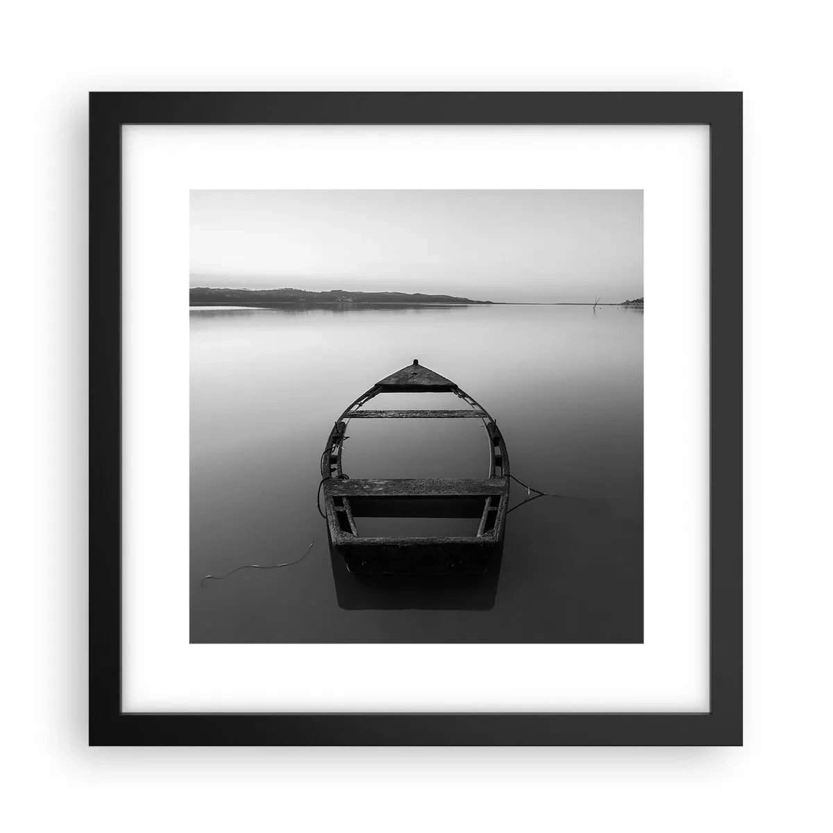 Affiche dans un cadre noir - Poster - Nostalgie et mélancolie - 30x30 cm