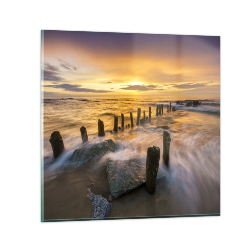 Impression sur verre - Image sur verre - La beauté brute de la mer Baltique - 30x30 cm