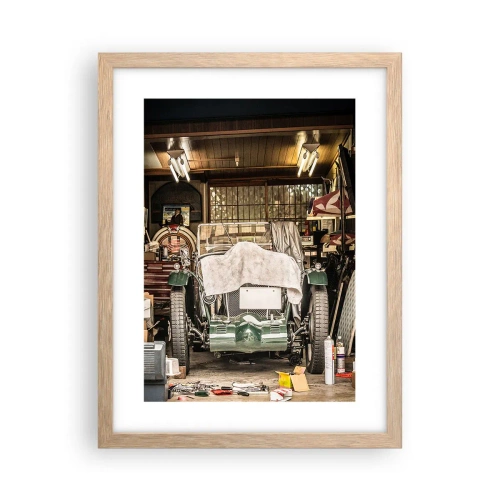 Affiche dans un chêne clair - Poster - Retour vers le passé - 30x40 cm