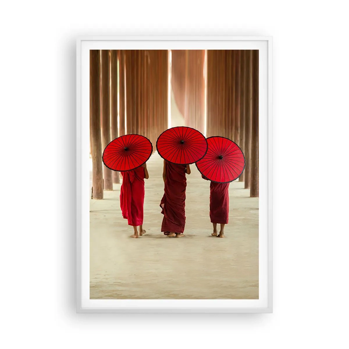 Affiche dans un cadre blanc - Poster - Sur la route du pays pure - 70x100 cm