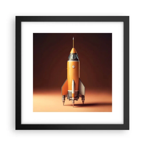 Affiche dans un cadre noir - Poster - Ça commence par un rêve - 30x30 cm