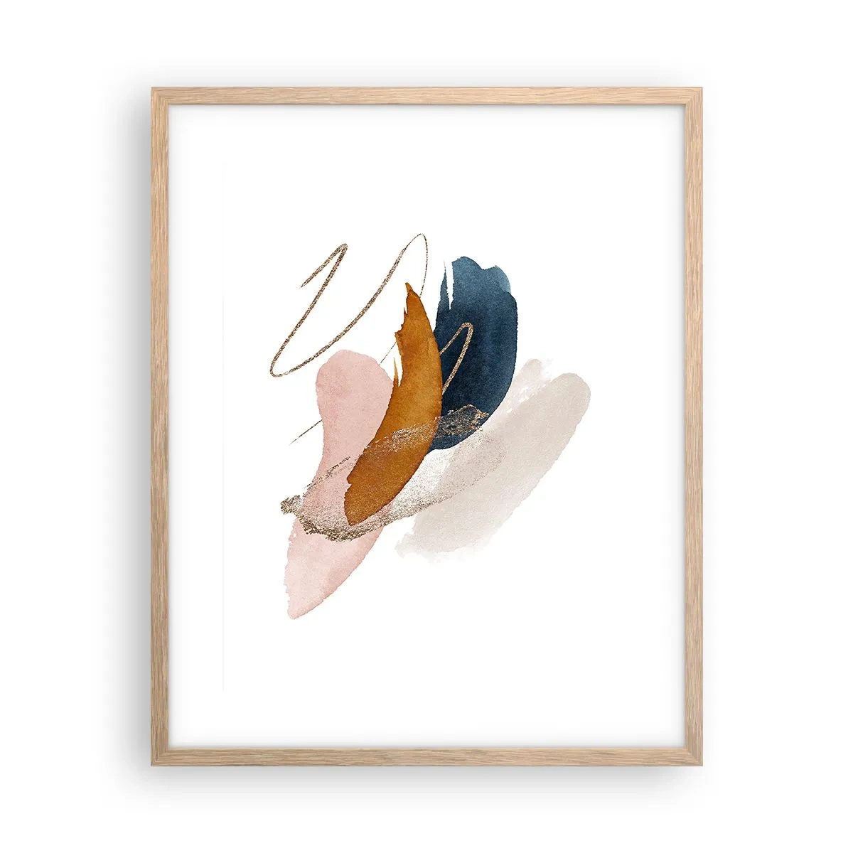Affiche dans un chêne clair - Poster - Composition ailée - 40x50 cm