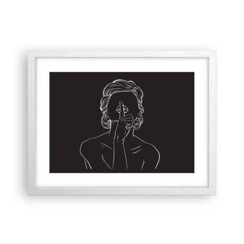 Affiche dans un cadre blanc - Poster - La beauté s'épanouit en silence - 40x30 cm