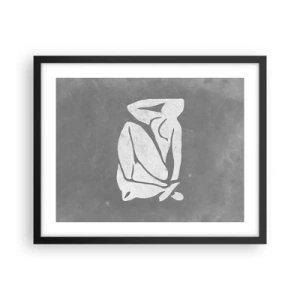 Affiche dans un cadre noir - Poster - En pensée - 50x40 cm