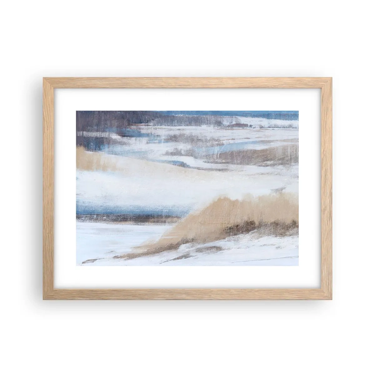 Affiche dans un chêne clair - Poster - Composition hivernale - 40x30 cm