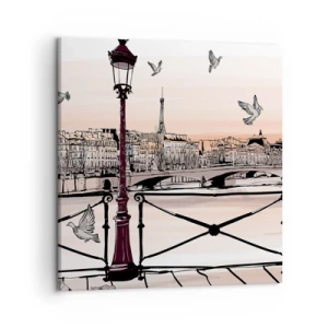 Impression sur toile - Image sur toile - Sur les toits de Paris - 50x50 cm