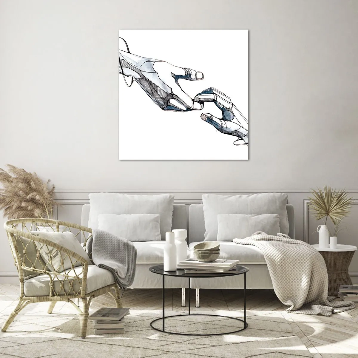 Impression sur verre - Image sur verre - Un bon geste - 70x70 cm