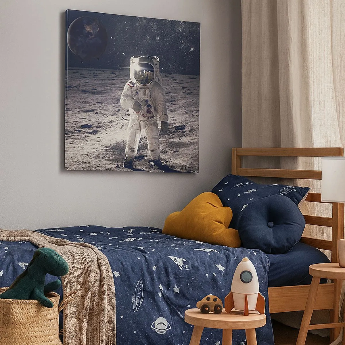 Impression sur toile - Image sur toile - Salutations de la lune - 30x30 cm