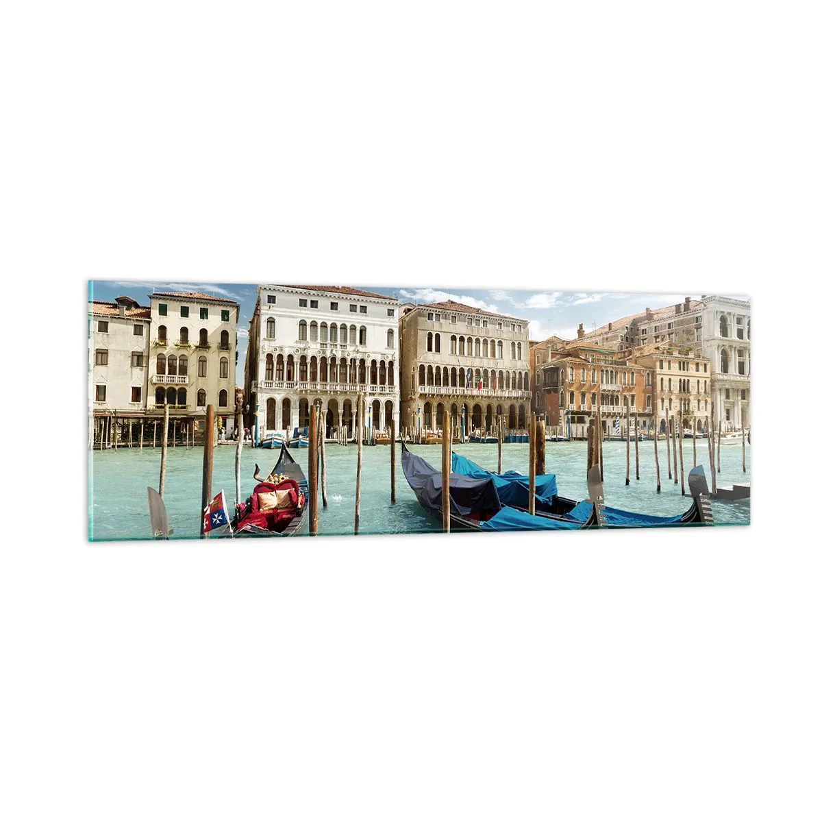 Impression sur verre - Image sur verre - Palace bleu ciel - 90x30 cm