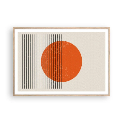 Affiche dans un chêne clair - Poster - Toujours le soleil - 100x70 cm