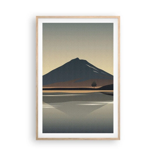 Affiche dans un chêne clair - Poster - Reflet de miroir - 61x91 cm