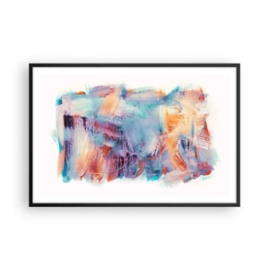 Affiche dans un cadre noir - Poster - Un désordre coloré - 91x61 cm