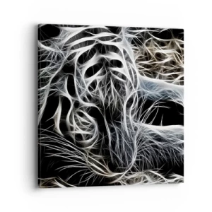 Impression sur toile - Image sur toile - Une étude de la légèreté du chat - 40x40 cm