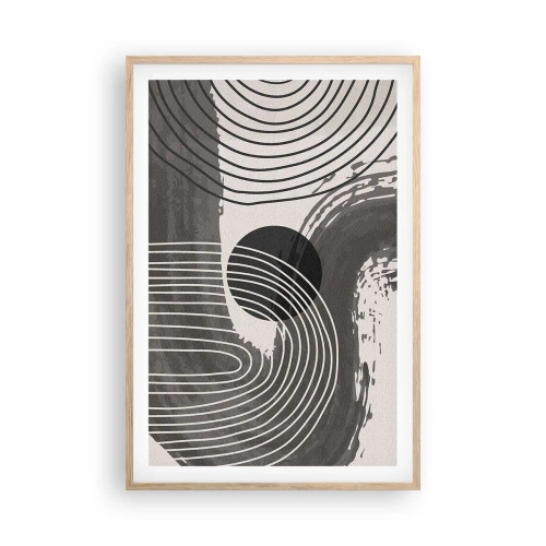 Affiche dans un chêne clair - Poster - L'ovale gagne - 61x91 cm