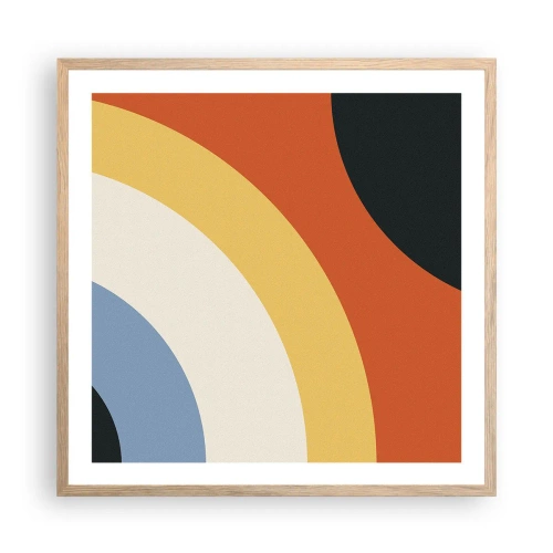 Affiche dans un chêne clair - Poster - Vers son soi - 60x60 cm