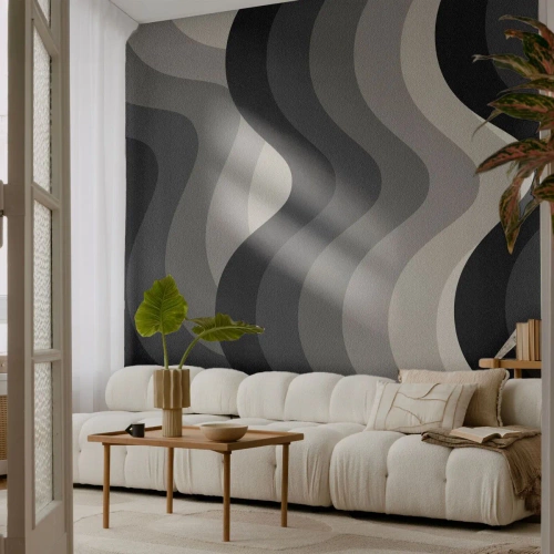 Papier Peint Photo Standard Eco - Vague après vague - Lignes, Vagues, Abstraction - 200x140 cm