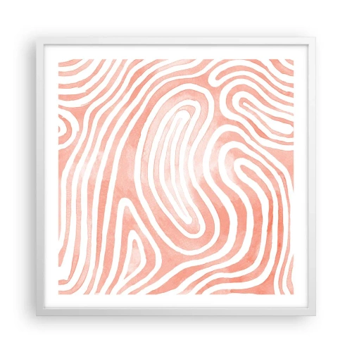 Affiche dans un cadre blanc - Poster - Dans le labyrinthe de corail - 60x60 cm
