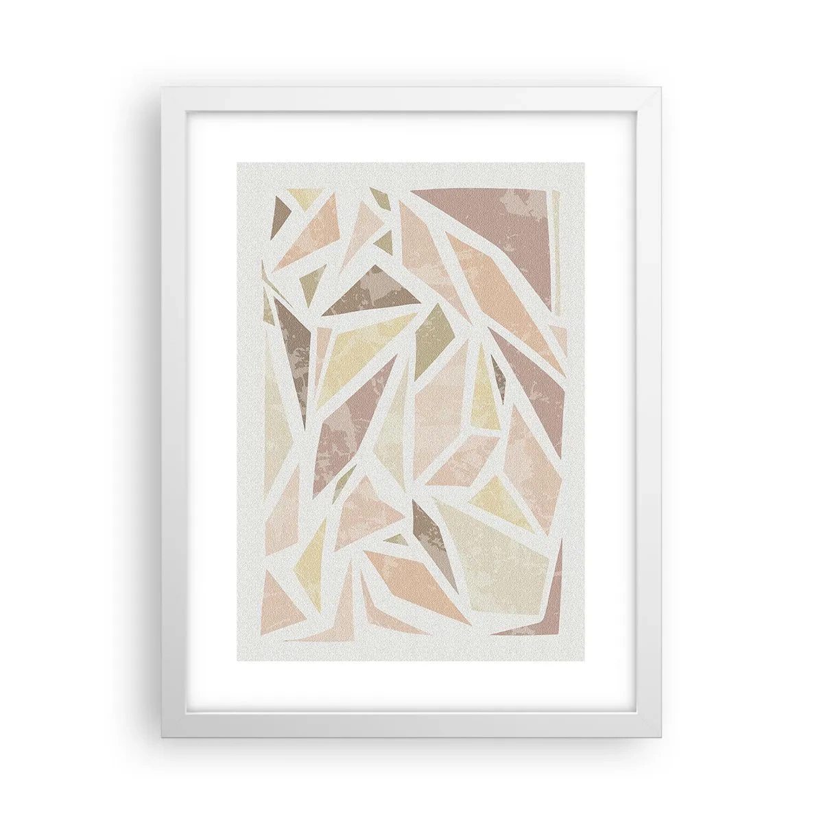 Affiche dans un cadre blanc - Poster - Composition de vitraux - 30x40 cm