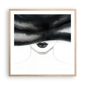 Affiche dans un chêne clair - Poster - Un mystère sensuel - 60x60 cm