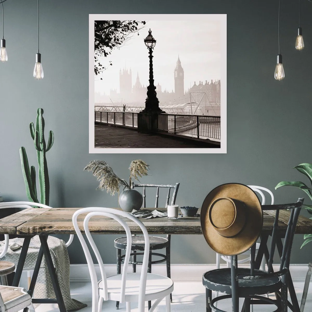 Affiche - Poster - Un matin londonien - 60x60 cm