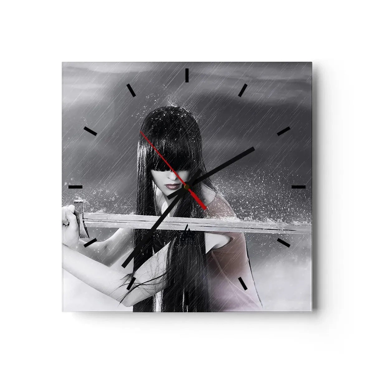 Horloge murale - Pendule murale - Belle et dangereuse - 40x40 cm