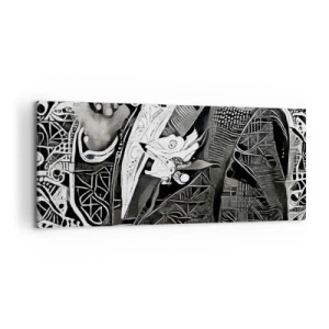 Impression sur toile - Image sur toile - Seulement en apparence un homme froid - 100x40 cm