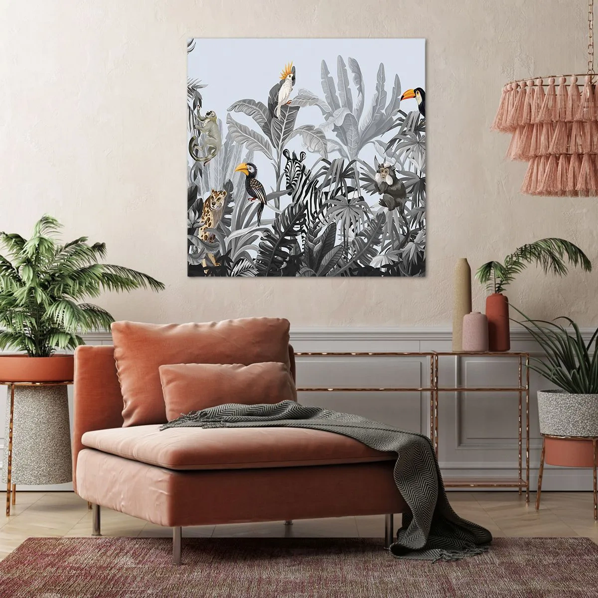 Impression sur toile - Image sur toile - Conte de fées africain - 50x50 cm