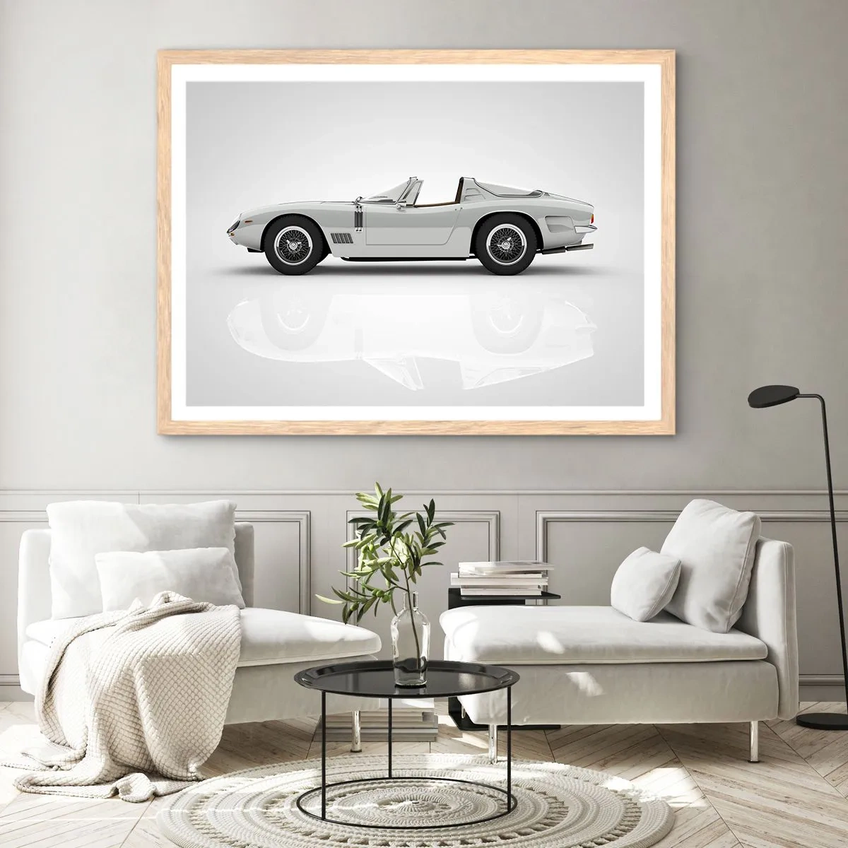 Affiche dans un chêne clair - Poster - Promesse de plaisir - 40x30 cm