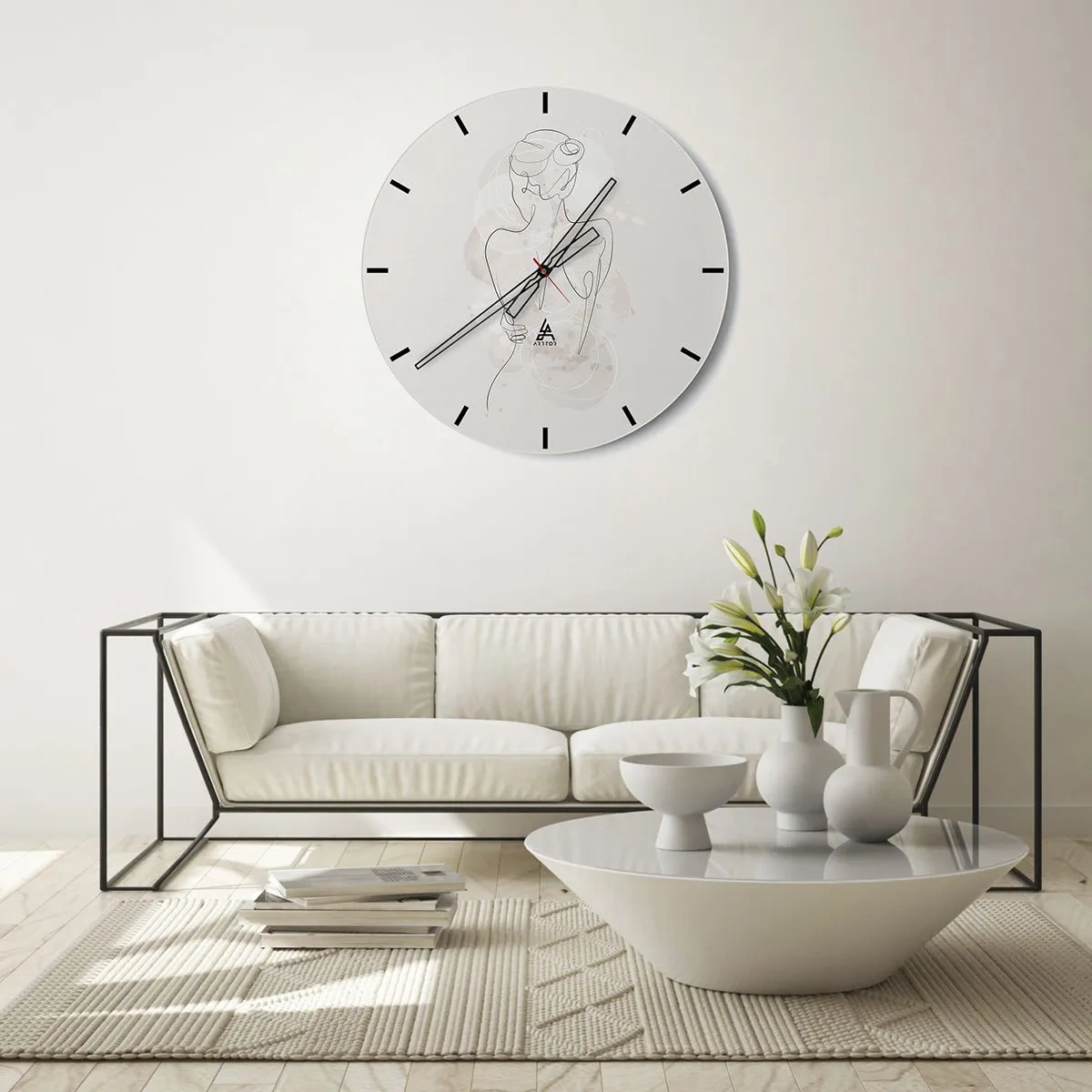 Horloge murale - Pendule murale - Comme un instrument sensible - 40x40 cm