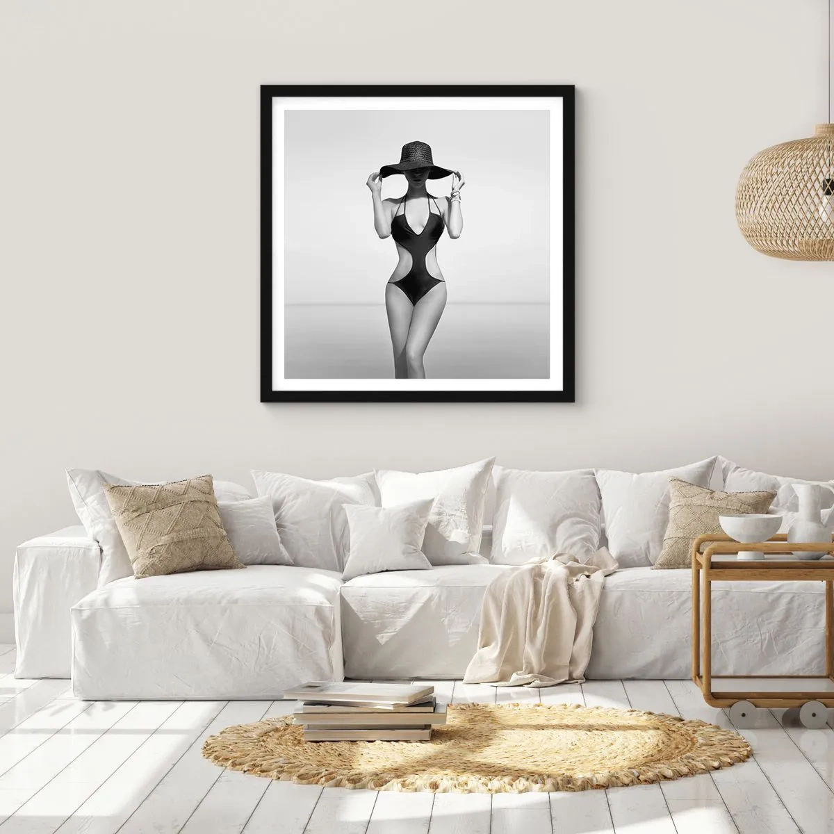 Affiche dans un cadre noir - Poster - Mon prénom? Élégance - 30x30 cm