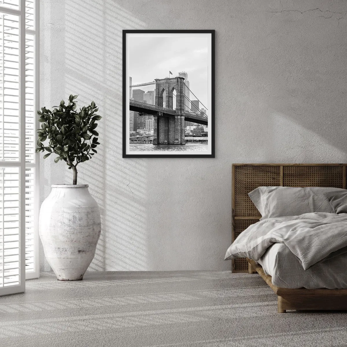 Affiche dans un cadre noir - Poster - Climat New-Yorkais - 40x50 cm