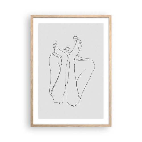 Affiche dans un chêne clair - Poster - De quoi rêvent les femmes - 50x70 cm