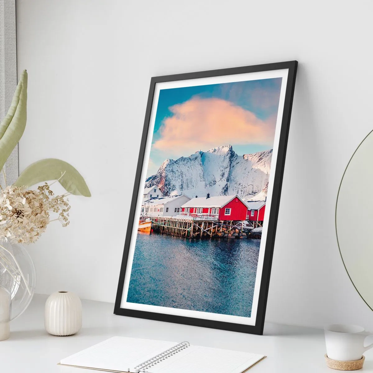 Affiche dans un cadre noir - Poster - Retraite dans le nord - 40x50 cm