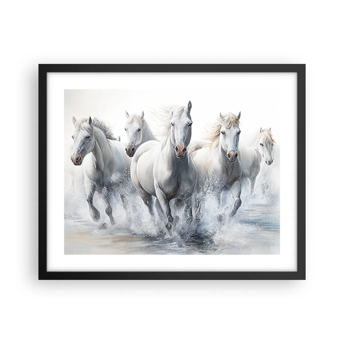 Affiche dans un cadre noir - Poster - Magie blanche - 50x40 cm