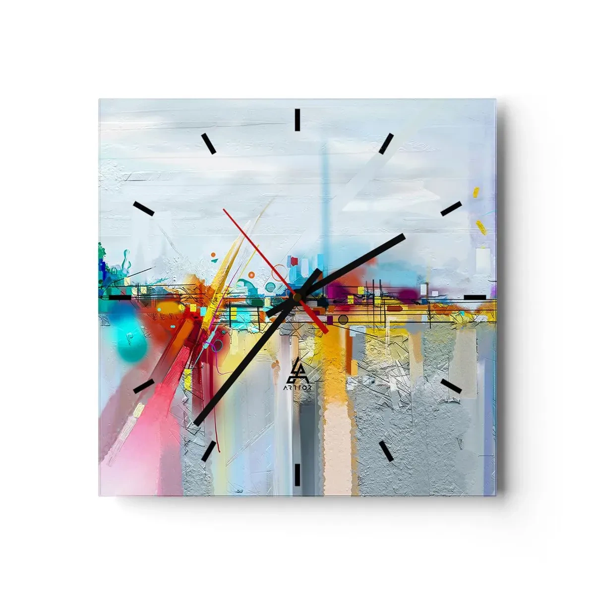 Horloge murale - Pendule murale - Pont de joie sur le fleuve de la vie - 40x40 cm