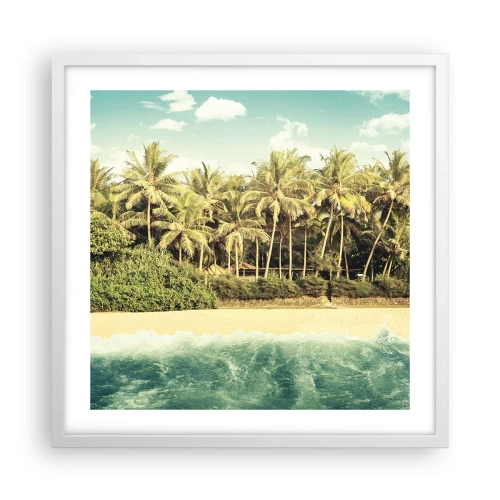 Affiche dans un cadre blanc - Poster - Peut-être ici? - 50x50 cm