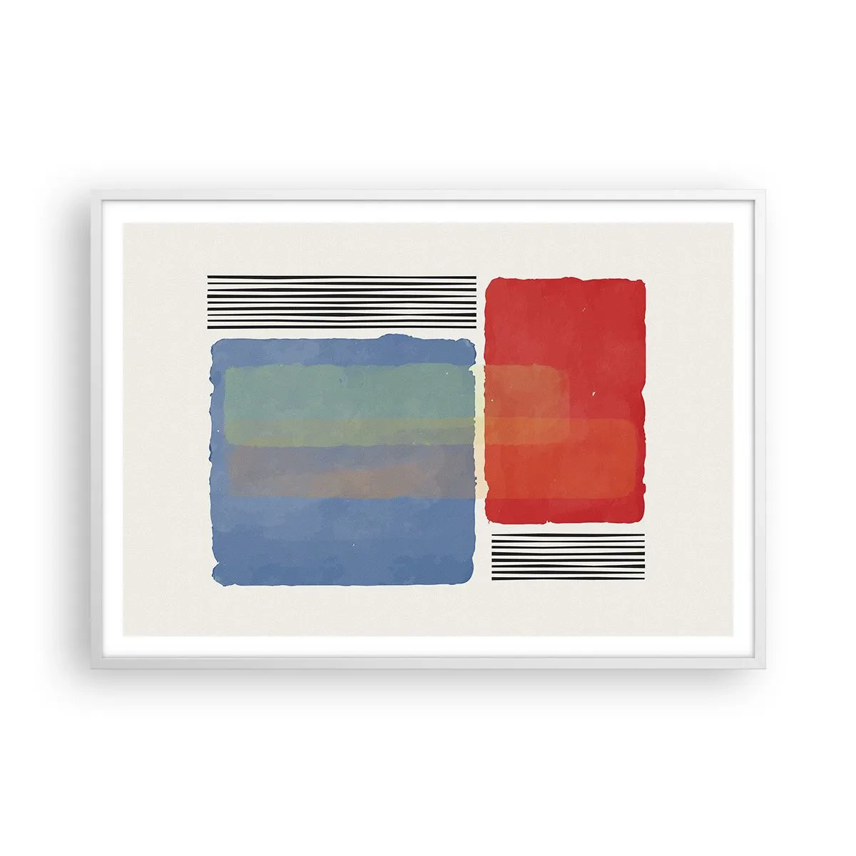 Affiche dans un cadre blanc - Poster - Esprit et lettre de la géométrie - 100x70 cm