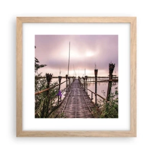 Affiche dans un chêne clair - Poster - Le silence et le calme d'Asie - 30x30 cm