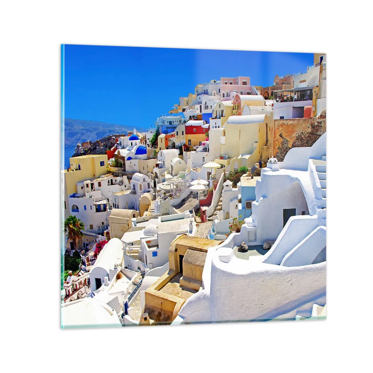 Impression sur verre - Image sur verre - Le rêve d'un été grec - 70x70 cm