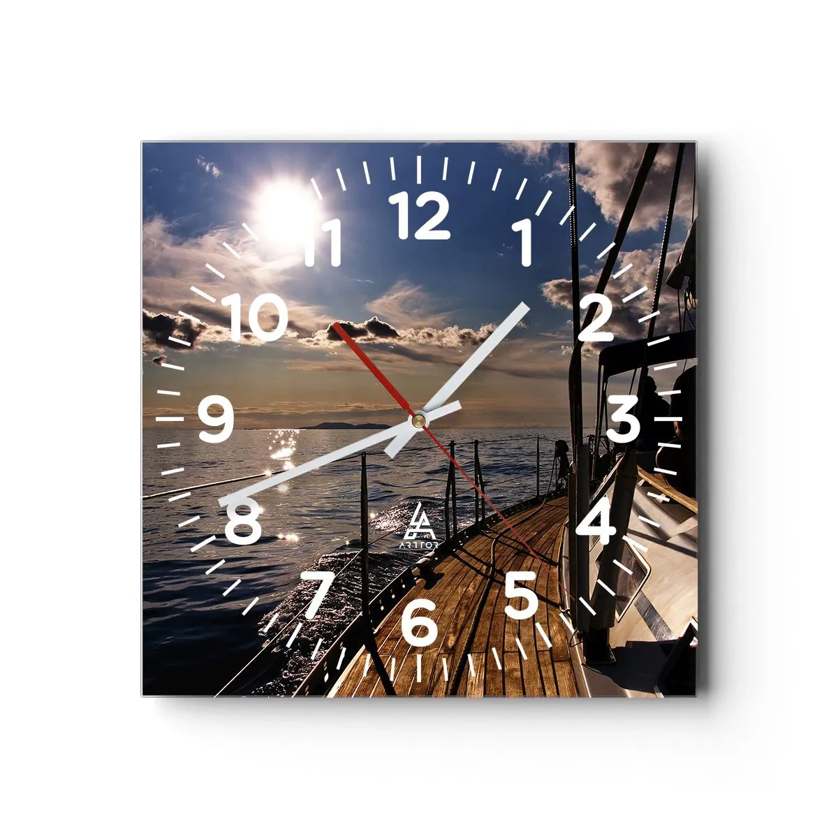 Horloge murale - Pendule murale - Naviguer vers le soleil - 40x40 cm