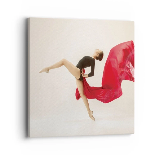 Impression sur toile - Image sur toile - Rouge et noir - 40x40 cm