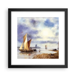 Affiche dans un cadre noir - Poster - Retour de marin - 30x30 cm