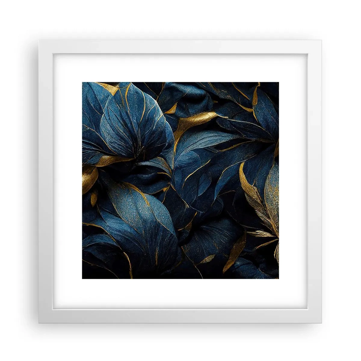 Affiche dans un cadre blanc - Poster - Des dessous dorés - 30x30 cm