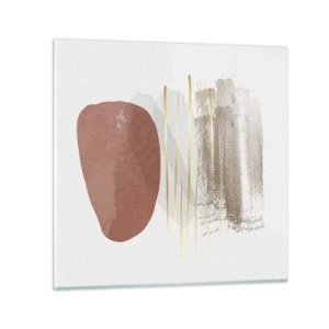 Impression sur verre - Image sur verre - Colonnade abstraite - 70x70 cm